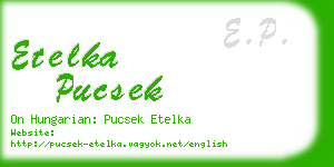 etelka pucsek business card